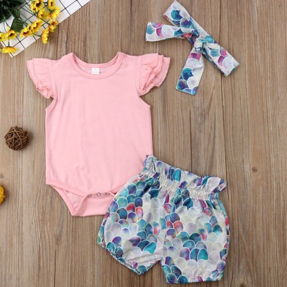 Baby Mermaid Romper Set - Picture 2 of 2